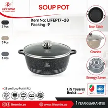 کالای جدیدقابلمه گرانیتی لایف اسمایل مدل LIFEP17سایز 24 gallery3